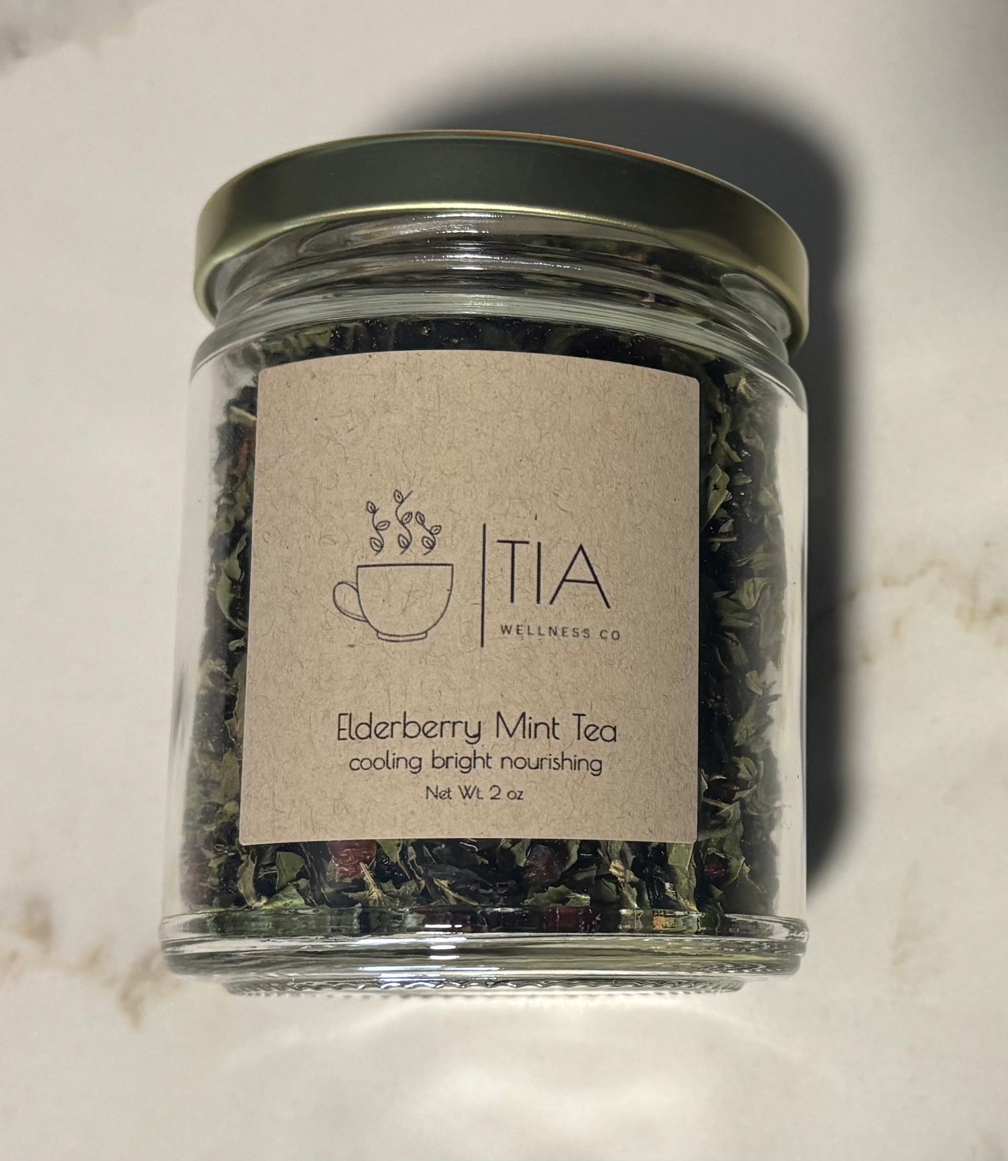 Elderberry Mint Tea Jar